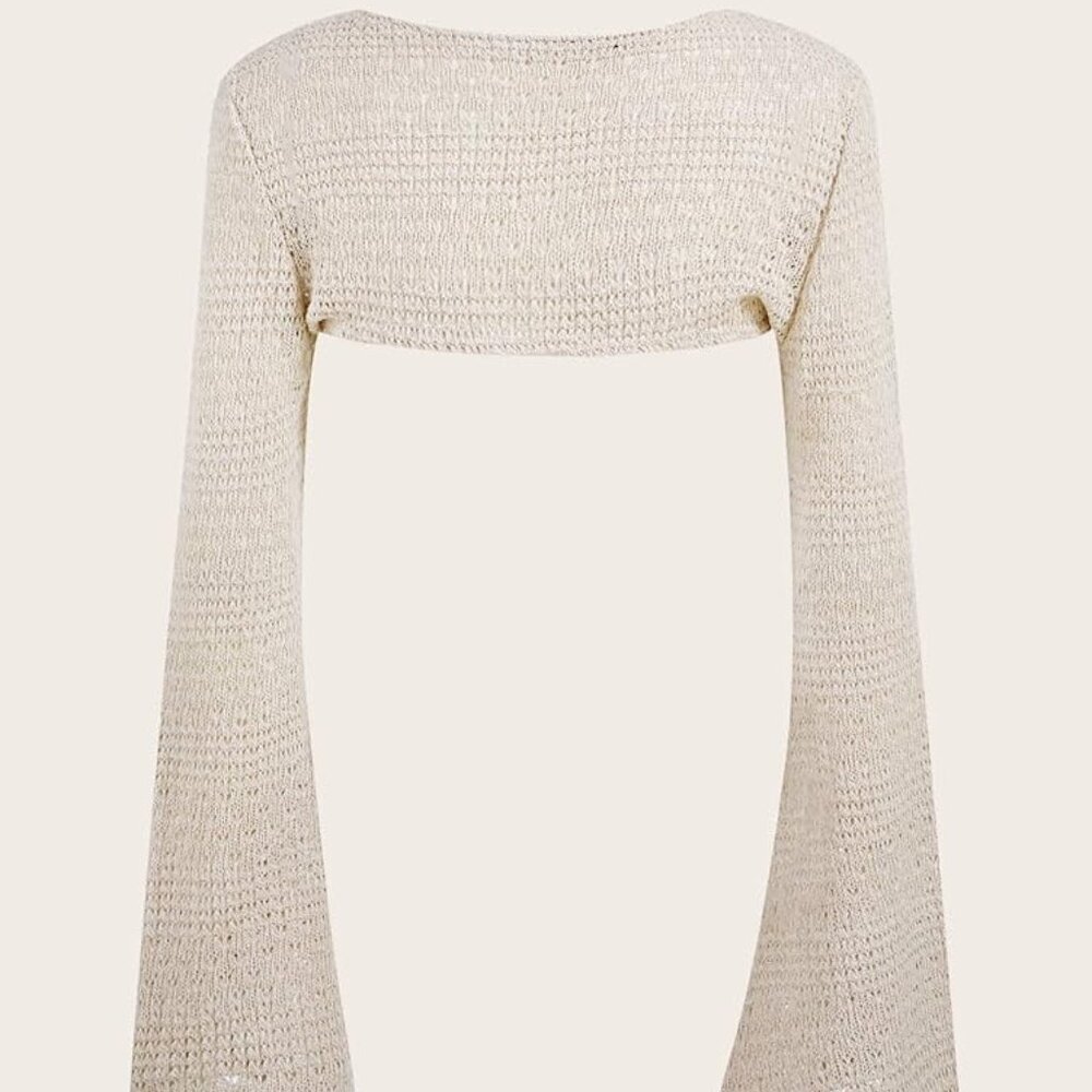 Knitted Cropped Shrug Bolero
